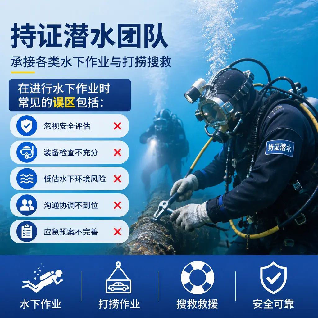 持证潜水团队，承接各类水下作业与打捞搜救大埔